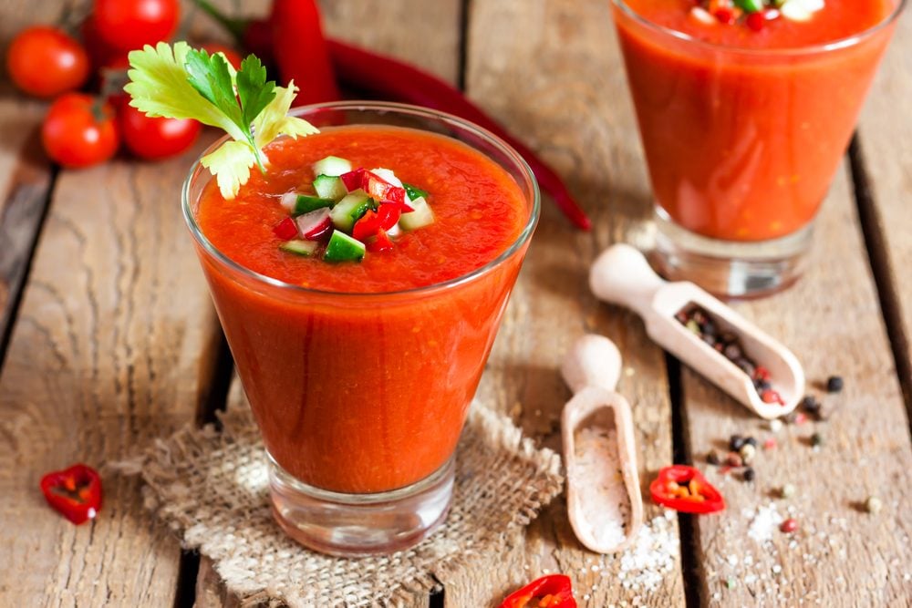 Une recette rapide de gaspacho.